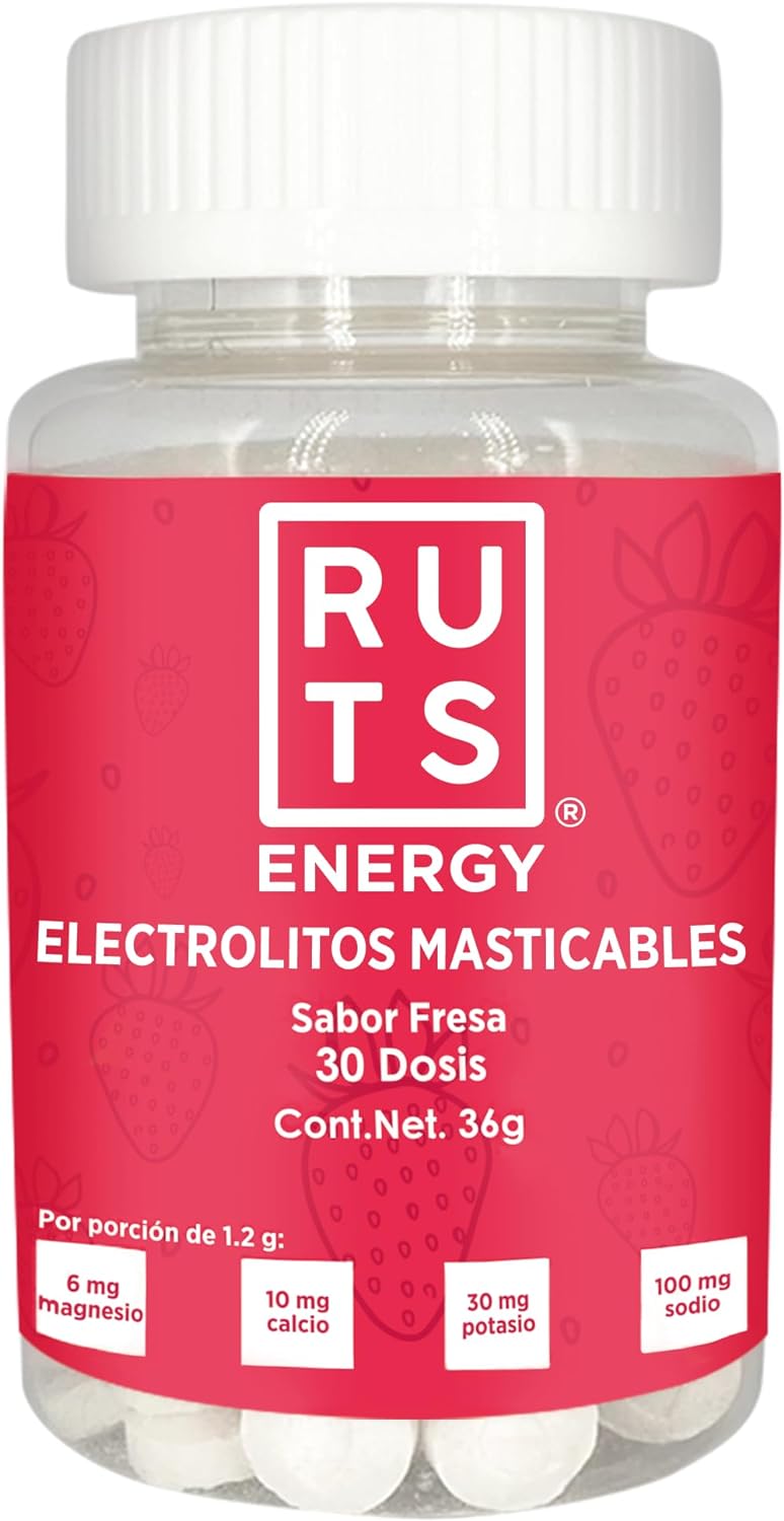 RUTS Bote Electrolitos Masticables Fresa (30 DOSIS) 36g