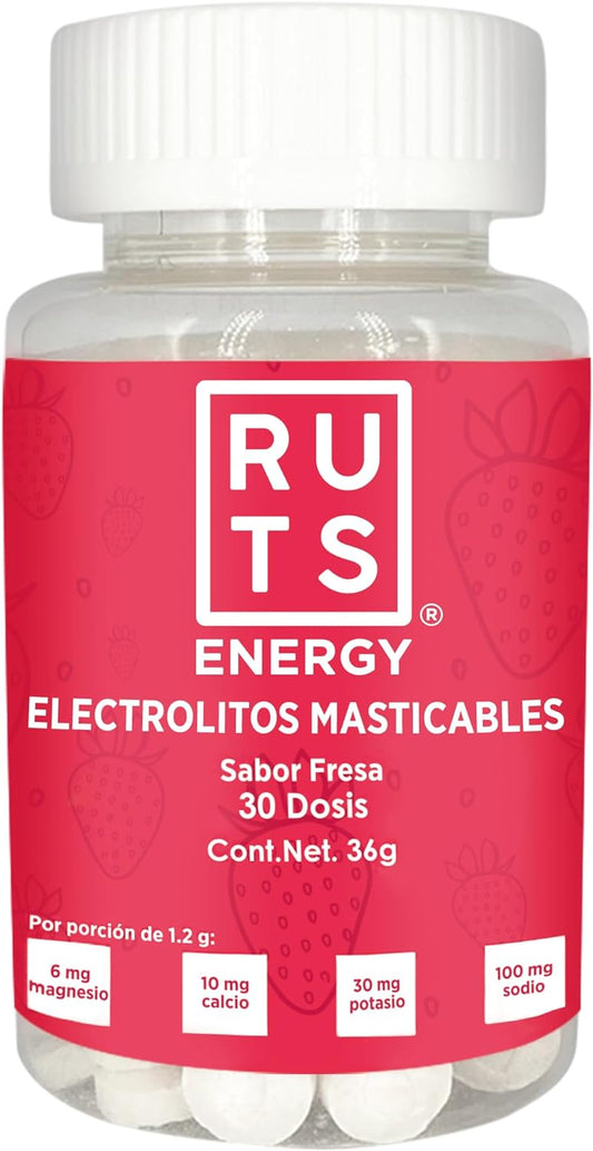 RUTS Bote Electrolitos Masticables Fresa (30 DOSIS) 36g