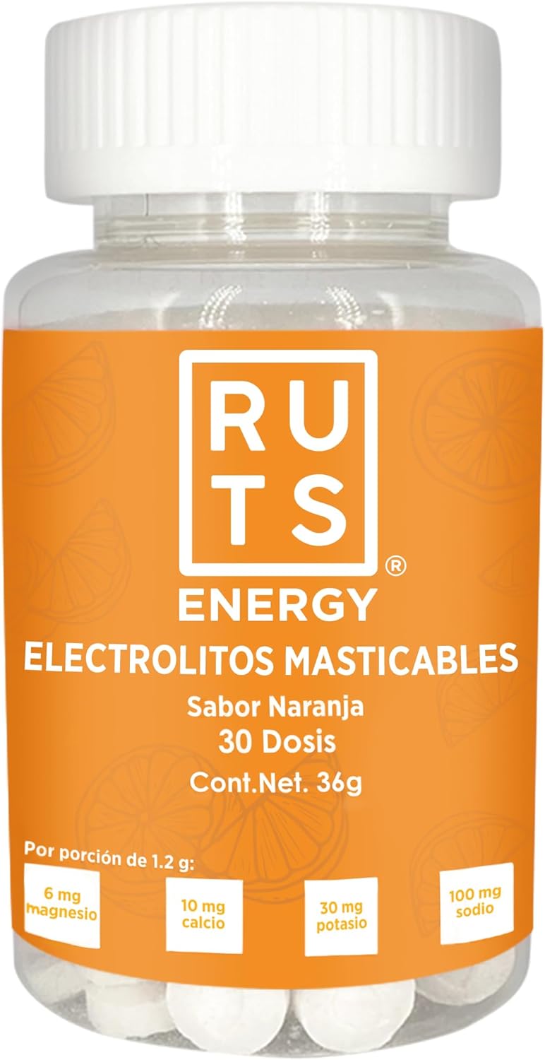 RUTS Bote Electrolitos Masticables Naranja (30 Dosis) 36g