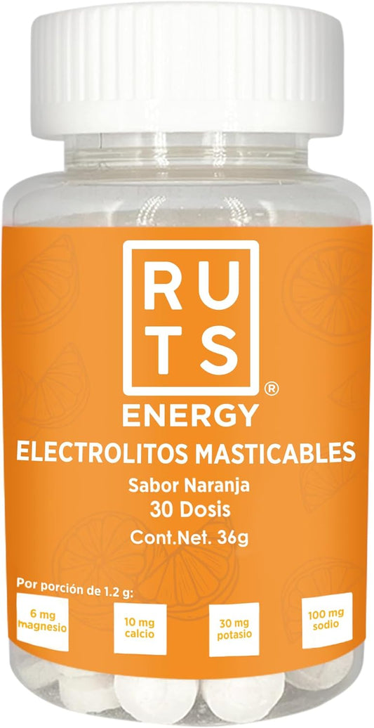 RUTS Bote Electrolitos Masticables Naranja (30 Dosis) 36g