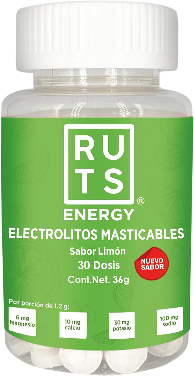 RUTS Bote Electrolitos Masticables Lima Limón (30 Dosis) 36g